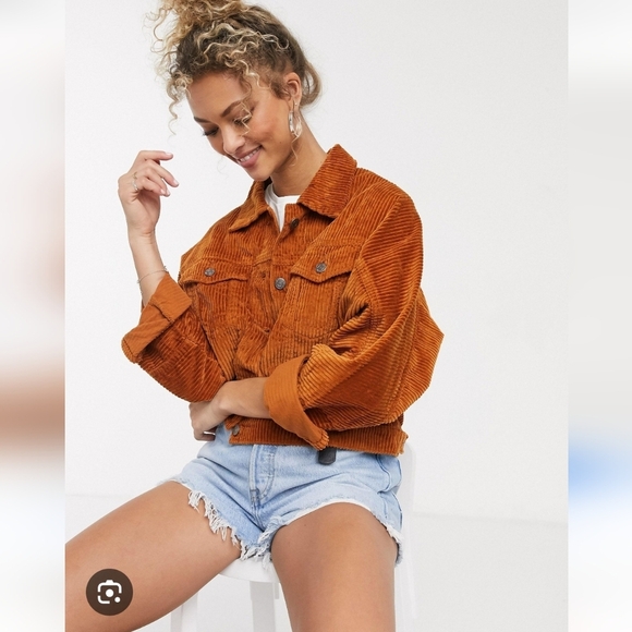 Levi's Jackets & Blazers - Levi Future Vintage Trucker Corduroy Cropped Jacket in Copper Brown